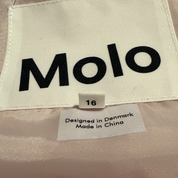 Molo sky blue pink rose Heike Floral Puffer Vest girls 176 / 16 XL - Picture 5 of 6